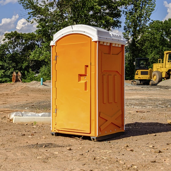 how often are the portable restrooms cleaned and serviced during a rental period in Bullskin PA